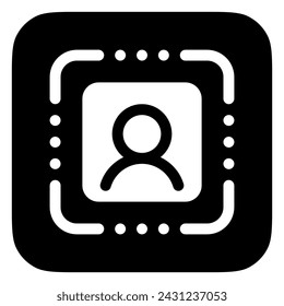 Editable user recognition, face, scan vector icon. AI technology, artificial intelligence, computer. Part of a big icon set family. Perfect for web and app interfaces, presentations, infographics, etc