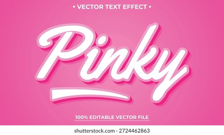 Efecto de texto 3D editable del día de San Valentín, efecto de estilo de texto Pinky