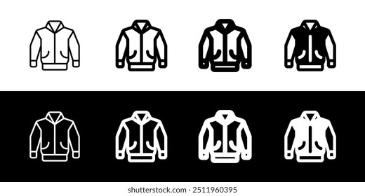 Editable varsity jacket vector icon. Clothing, fashion, apparel. Part of a big icon set family. Perfect for web and app interfaces, presentations, infographics, etc