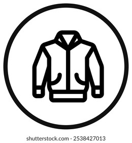 Editable varsity jacket vector icon. Clothing, fashion, apparel. Part of a big icon set family. Perfect for web and app interfaces, presentations, infographics, etc