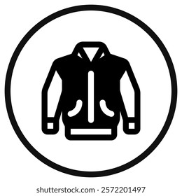 Editable varsity jacket vector icon. Clothing, fashion, apparel. Part of a big icon set family. Perfect for web and app interfaces, presentations, infographics, etc