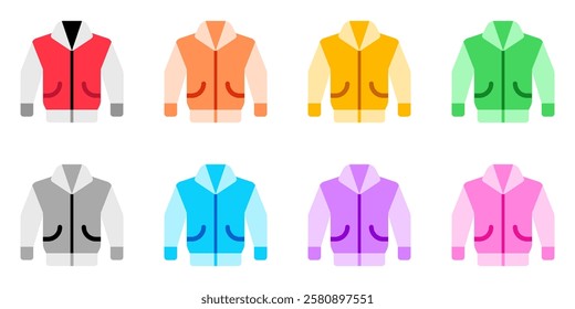 Editable varsity jacket vector icon. Clothing, fashion, apparel. Part of a big icon set family. Perfect for web and app interfaces, presentations, infographics, etc