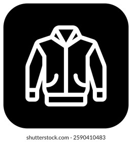 Editable varsity jacket vector icon. Clothing, fashion, apparel. Part of a big icon set family. Perfect for web and app interfaces, presentations, infographics, etc