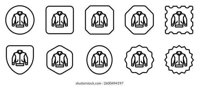 Editable varsity jacket vector icon. Clothing, fashion, apparel. Part of a big icon set family. Perfect for web and app interfaces, presentations, infographics, etc