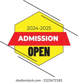 Editable Vector 2024 Admission Badge, New Admission 2024 Vector Badge