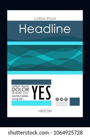 Editable Vector. A4 Business Book Cover Layout Design Template for Portfolio, Brochure, Annual Report, Flyer, Magazine, Academic Journal, Poster, Monograph, Corporate Presentation. 