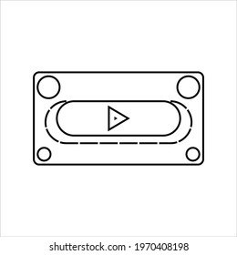editable vector about media icons especially recorded and playing music