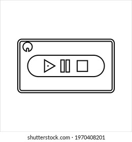 editable vector about media icons especially recorded and playing music