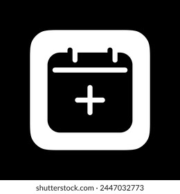 Editable vector add new calendar event icon. Black, line style, transparent white background. Part of a big icon set family. Perfect for web and app interfaces, presentations, infographics, etc