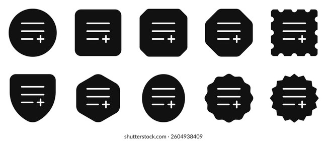 Editable vector add to playlist row icon. Black, transparent white background. Part of a big icon set family. Perfect for web and app interfaces, presentations, infographics, etc