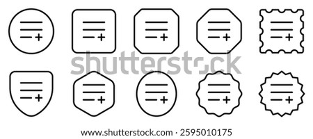 Editable vector add to playlist row icon. Black, transparent white background. Part of a big icon set family. Perfect for web and app interfaces, presentations, infographics, etc