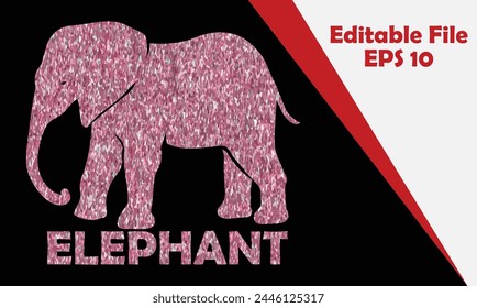 Vector editable elefantes africanos en varias poses