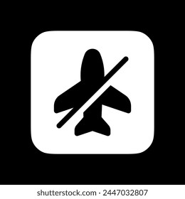 Editable vector airplane mode off icon. Black, line style, transparent white background. Part of a big icon set family. Perfect for web and app interfaces, presentations, infographics, etc