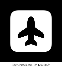 Editable vector airplane mode on icon. Black, line style, transparent white background. Part of a big icon set family. Perfect for web and app interfaces, presentations, infographics, etc