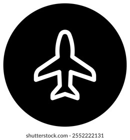 Editable vector airplane mode on icon. Black, line style, transparent white background. Part of a big icon set family. Perfect for web and app interfaces, presentations, infographics, etc