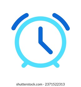 Editable vector alarm clock icon. Black, line style, transparent white background. Part of a big icon set family. Perfect for web and app interfaces, presentations, infographics, etc