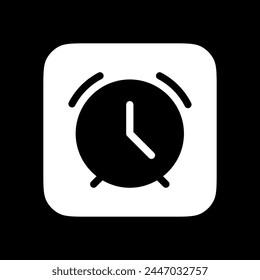 Icône modifiable  réveil Image vectorielle. Noir, style de ligne, arrière-plan blanc transparent. Fait partie d'une grande famille d'icônes. Parfait pour les interfaces de web et de application , les présentations, les infographies, etc.