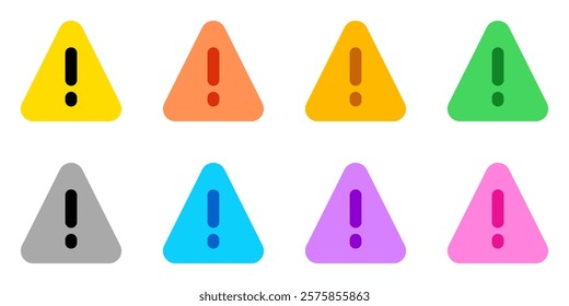 Editable vector alert warning danger triangle icon. Black, line style, transparent white background. Part of a big icon set family. Perfect for web and app interfaces, presentations, infographics, etc