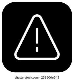 Editable vector alert warning danger triangle icon. Black, line style, transparent white background. Part of a big icon set family. Perfect for web and app interfaces, presentations, infographics, etc