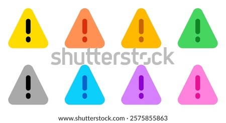 Editable vector alert warning danger triangle icon. Black, line style, transparent white background. Part of a big icon set family. Perfect for web and app interfaces, presentations, infographics, etc