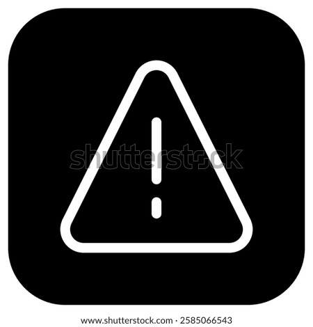 Editable vector alert warning danger triangle icon. Black, line style, transparent white background. Part of a big icon set family. Perfect for web and app interfaces, presentations, infographics, etc