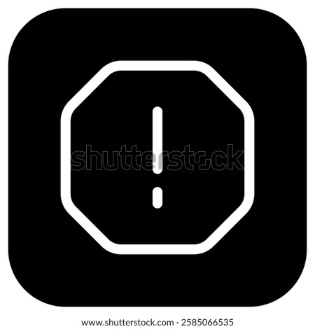 Editable vector alert warning spam octagon icon. Black, line style, transparent white background. Part of a big icon set family. Perfect for web and app interfaces, presentations, infographics, etc