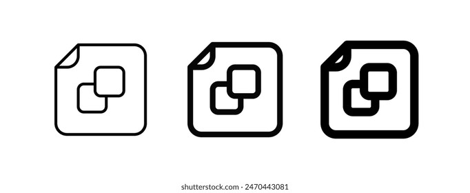 Editable vector app installer icon. Black, line style, transparent white background. Part of a big icon set family. Perfect for web and app interfaces, presentations, infographics, etc