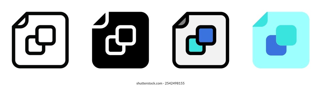 Editable vector app installer icon. Black, line style, transparent white background. Part of a big icon set family. Perfect for web and app interfaces, presentations, infographics, etc
