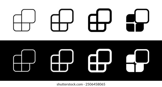 Editable vector app widget icon. Black, line style, transparent white background. Part of a big icon set family. Perfect for web and app interfaces, presentations, infographics, etc