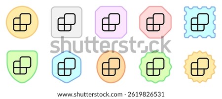 Editable vector app widget icon. Black, line style, transparent white background. Part of a big icon set family. Perfect for web and app interfaces, presentations, infographics, etc