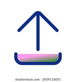 Editable vector arrow upload icon. Black, line style, transparent white background. Part of a big icon set family. Perfect for web and app interfaces, presentations, infographics, etc