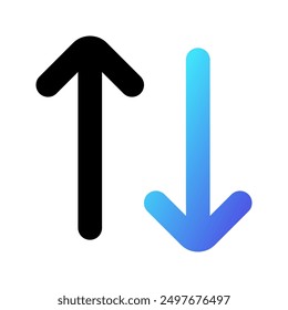 Editable vector arrows data transfer icon. Black, line style, transparent white background. Part of a big icon set family. Perfect for web and app interfaces, presentations, infographics, etc