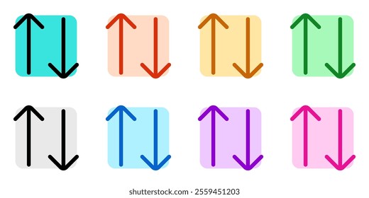 Editable vector arrows data transfer icon. Black, line style, transparent white background. Part of a big icon set family. Perfect for web and app interfaces, presentations, infographics, etc