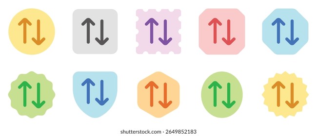 Editable vector arrows data transfer icon. Black, line style, transparent white background. Part of a big icon set family. Perfect for web and app interfaces, presentations, infographics, etc