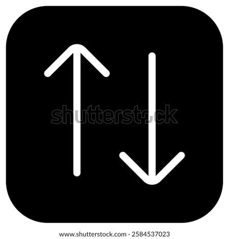 Editable vector arrows data transfer icon. Black, line style, transparent white background. Part of a big icon set family. Perfect for web and app interfaces, presentations, infographics, etc