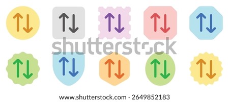 Editable vector arrows data transfer icon. Black, line style, transparent white background. Part of a big icon set family. Perfect for web and app interfaces, presentations, infographics, etc