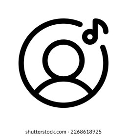 Editable vector artist musician icon. Black, transparent white background. Part of a big icon set family. Perfect for web and app interfaces, presentations, infographics, etc