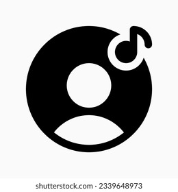 Editable vector artist musician icon. Black, transparent white background. Part of a big icon set family. Perfect for web and app interfaces, presentations, infographics, etc
