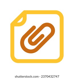 Editable vector attachment file icon. Black, line style, transparent white background. Part of a big icon set family. Perfect for web and app interfaces, presentations, infographics, etc