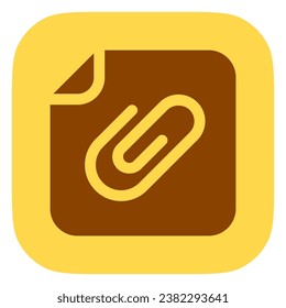 Editable vector attachment file icon. Black, line style, transparent white background. Part of a big icon set family. Perfect for web and app interfaces, presentations, infographics, etc