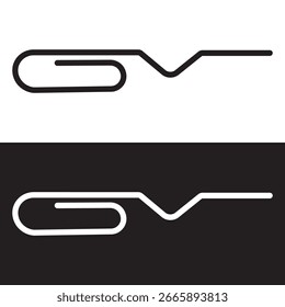 Editable vector attachment file icon. Black, line style, transparent white background. Part of a big icon set family. Perfect for web and app interfaces, presentations, infographics, etc