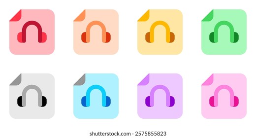 Editable vector audio recording file icon. Black, line style, transparent white background. Part of a big icon set family. Perfect for web and app interfaces, presentations, infographics, etc