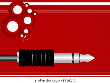 Fondo vector editable - cable con enchufe de auriculares