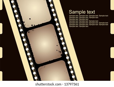 Editable vector background - grunge film frame with space for your text or image