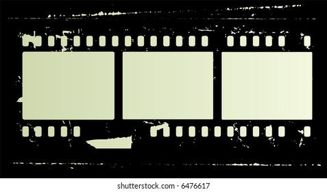 Editable  vector background - grunge film frame with space for your text or image