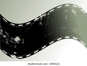 Editable  vector background - grunge film frame with space for your text or image