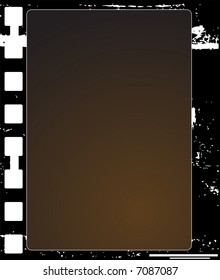 Editable  vector background - grunge film frame with space for your text or image