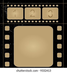 Editable vector background - grunge film frame with space for your text or image