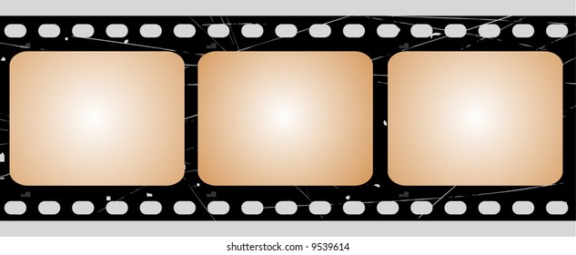 Editable vector background - grunge film frame with space for your text or image