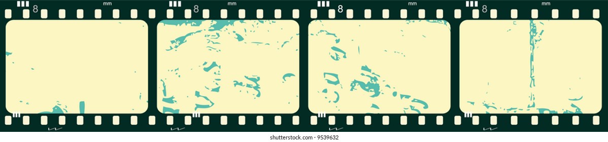 Editable vector background - grunge film frame with space for your text or image